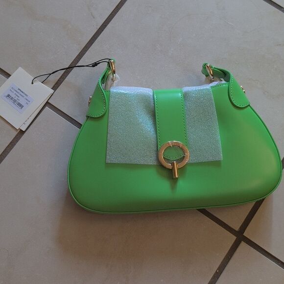NWT Sandro Sweet Janet Chain Bag Vert Pomme Apple Green - Picture 3 of 13